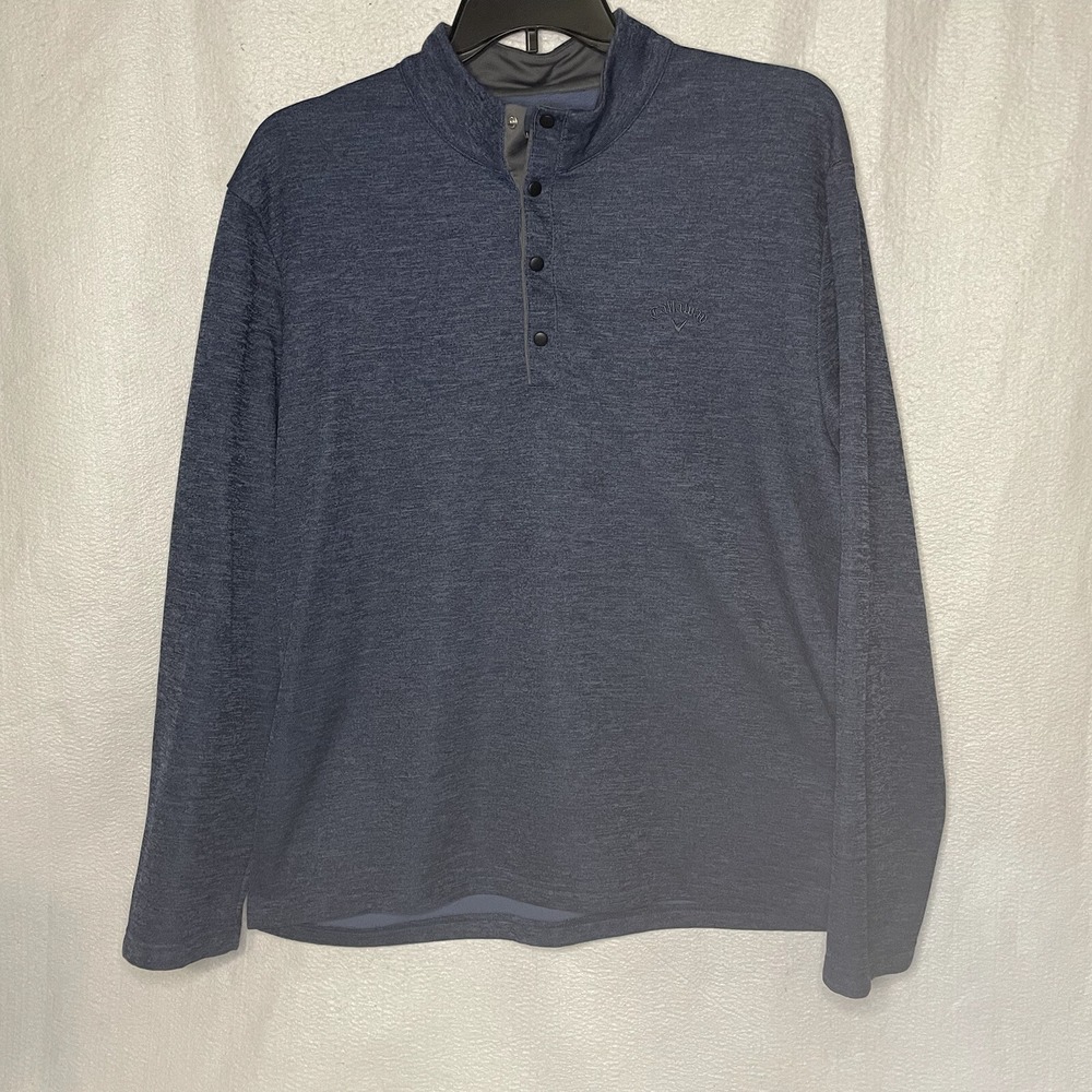 Callaway Golf 1/4 Button Pullover Men's Size XXL 2XL Blue EUC